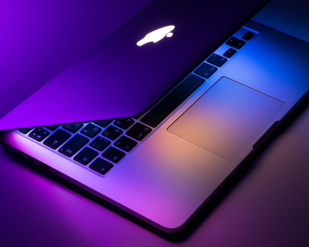 macbook with backglow